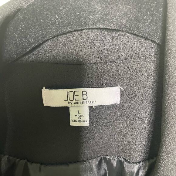 Joe Benbasset Drape Blazer Jacket Open Front Long Sleeve Career Lined Black L - Picture 7 of 11